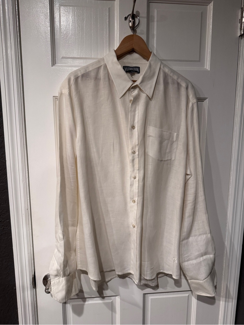 Vilebrequin Ivory Long-Sleeve Button Up Shirt
